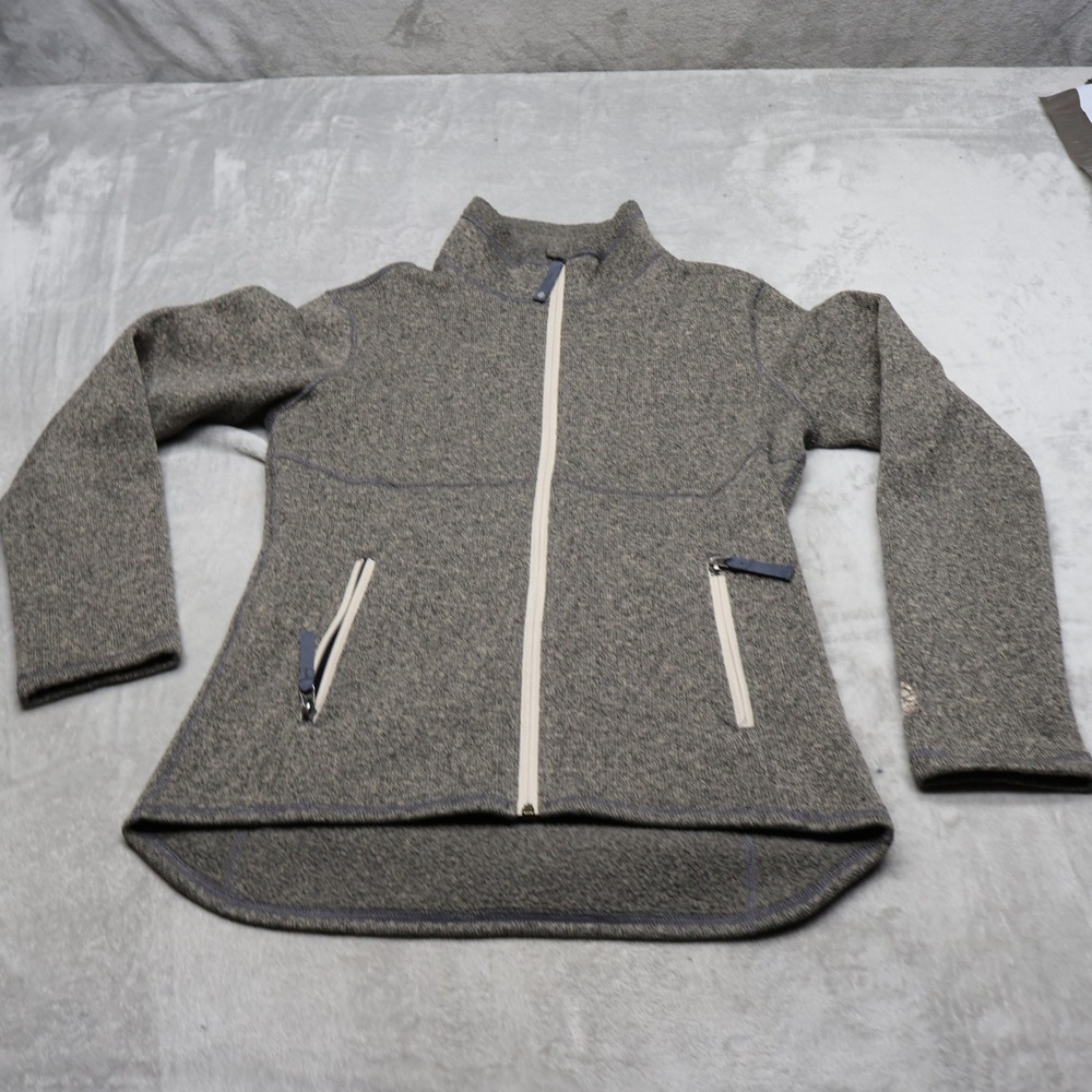 Stio Jacket Womens Small Gray Heathered Sweetwater Full Zip Fleece Knit Hiking
